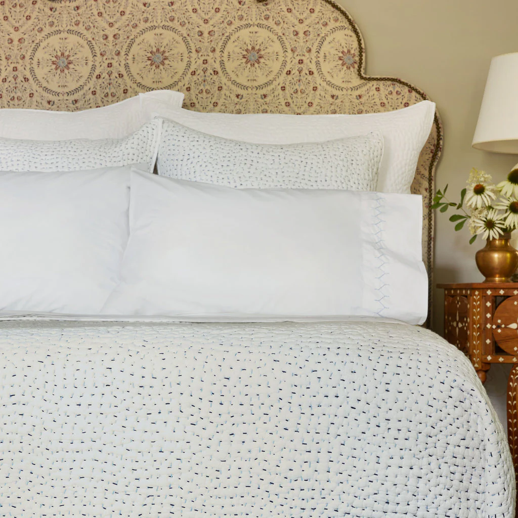 Stitched Light Indigo Sheet Set - Image 3