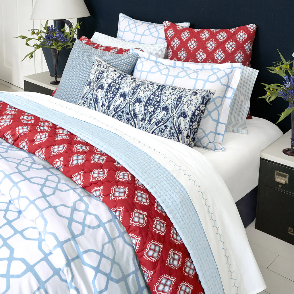 Stitched Light Indigo Sheet Set - Image 4