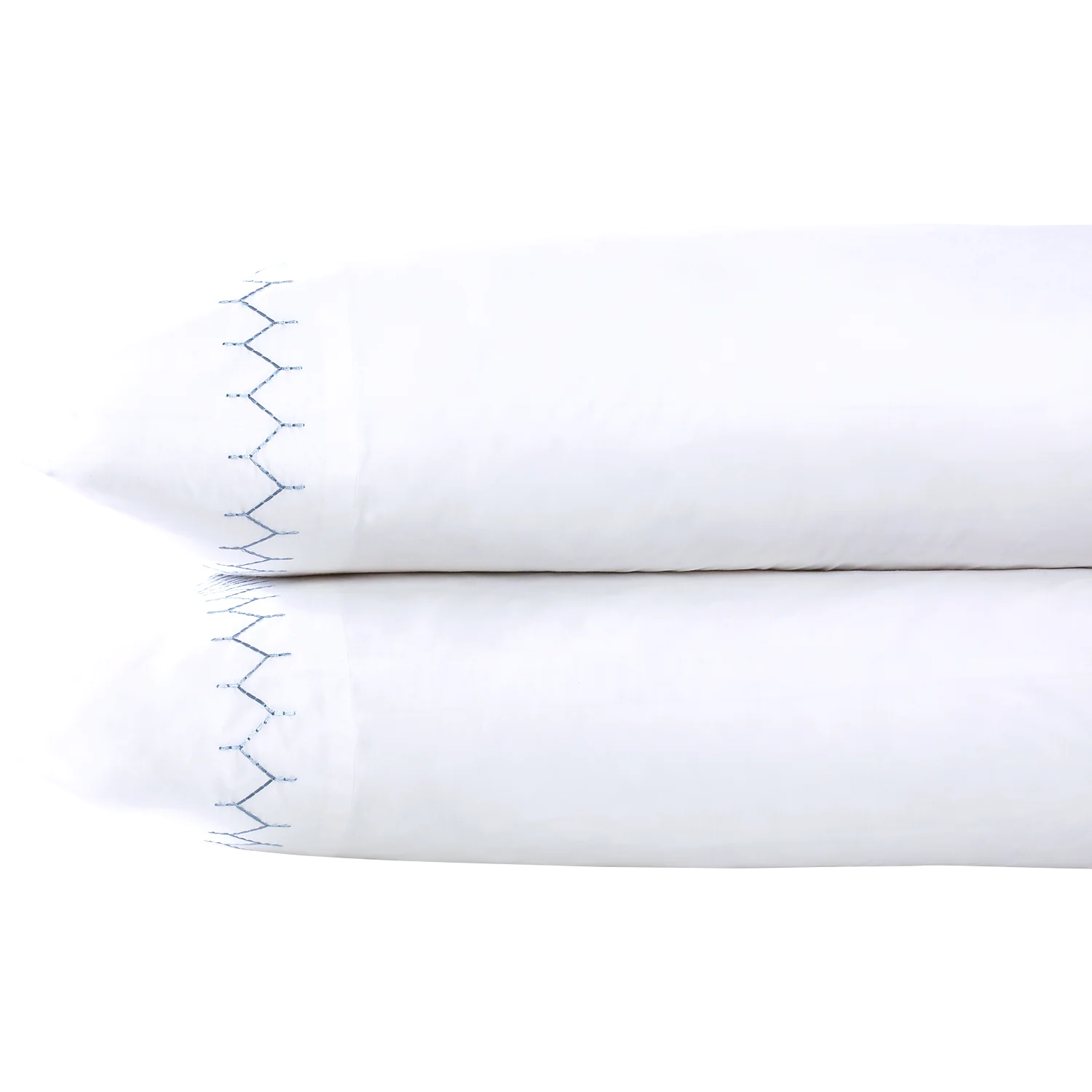 Stitched Light Indigo Pillowcase Pair