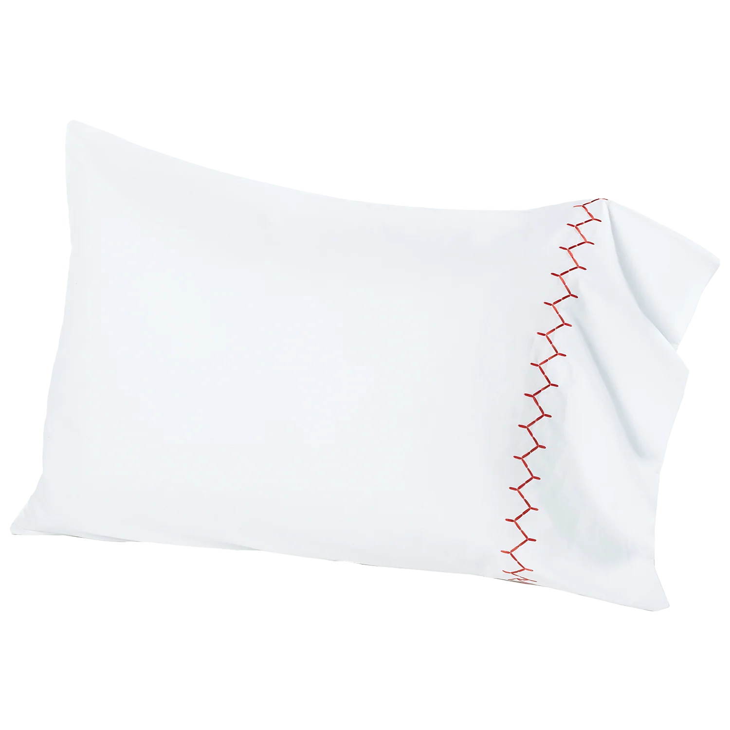 Stitched Coral Pillowcase Pair - Image 2