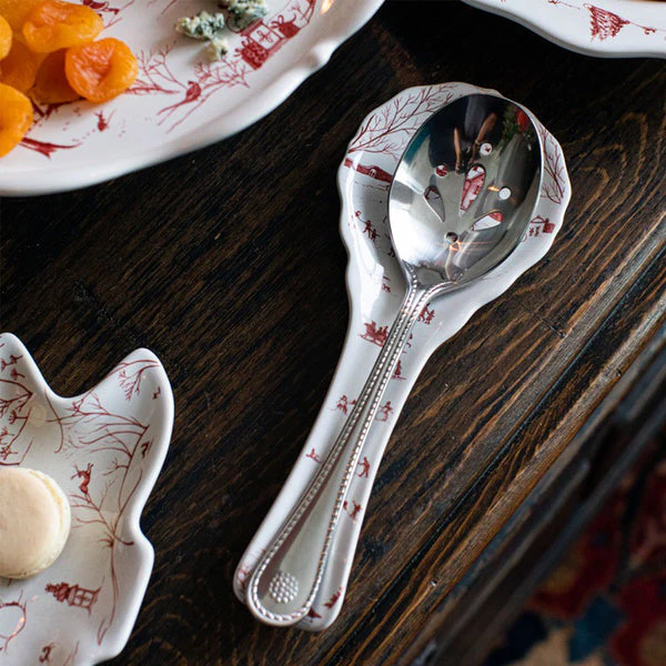 Country Estate Winter Frolic Ruby Spoon Rest - Image 2