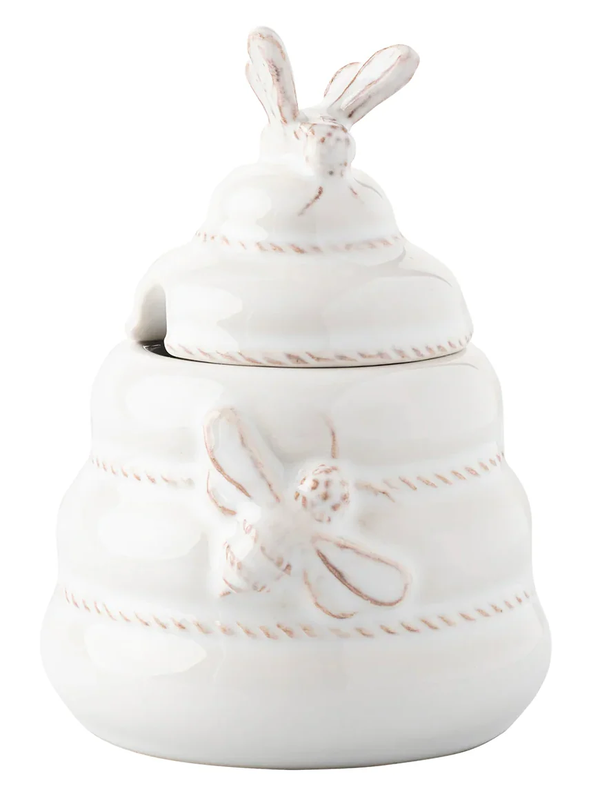 Clever Creatures Whitewash Honey Pot