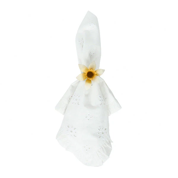Meadow Walk Daffodil Napkin Ring Set - Image 3