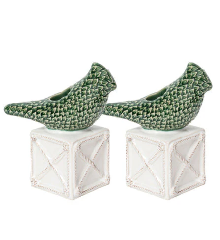 Berry & Thread Bird Topiary Candlestick Set