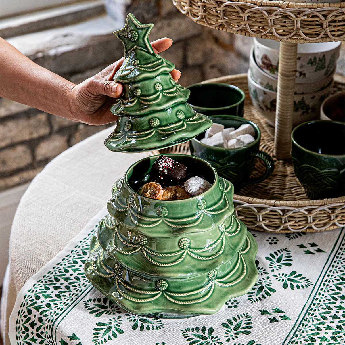 Berry & Thread Basil Christmas Tree Cookie Jar - Image 2