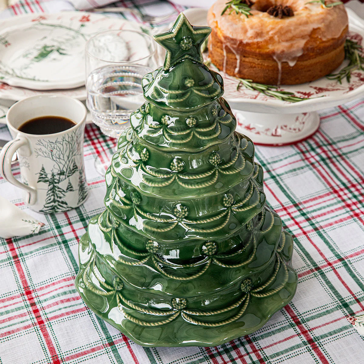 Berry & Thread Basil Christmas Tree Cookie Jar - Image 3