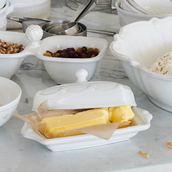 Berry & Thread Classic Whitewash Butter Dish - Image 3