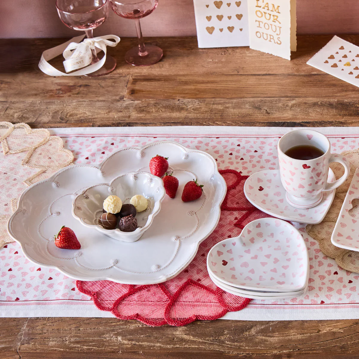 Berry & Thread Whitewash Heart Serveware Collection - Image 2