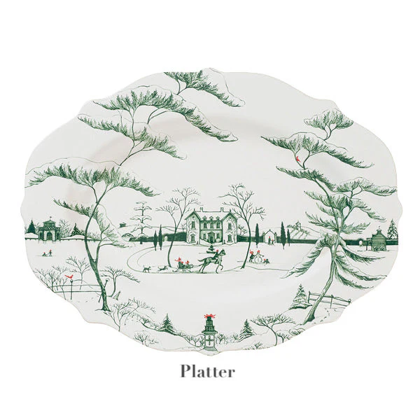 Country Estate Winter Frolic Evergreen Dinnerware Collection - Image 3