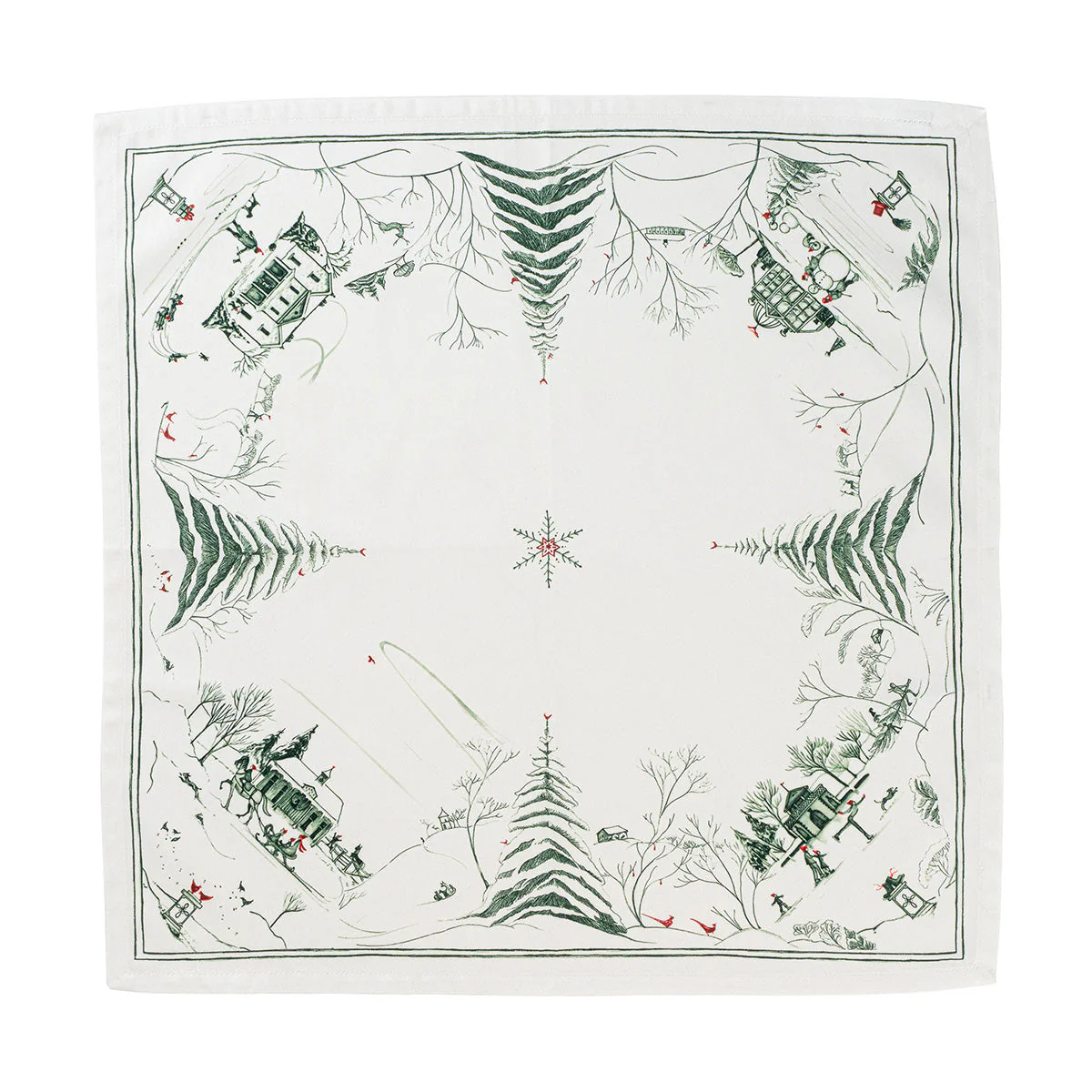Country Estate Winter Frolic Evergreen Napkins, Set of 4 - Image 3