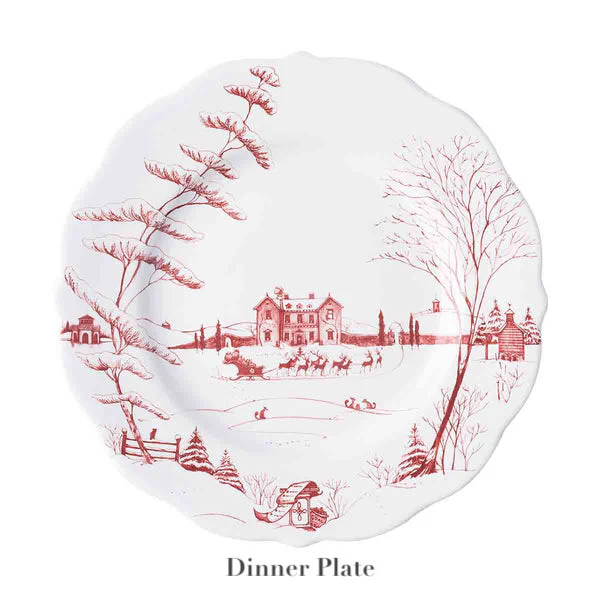 Country Estate Winter Frolic Ruby Dinnerware Collection - Image 2