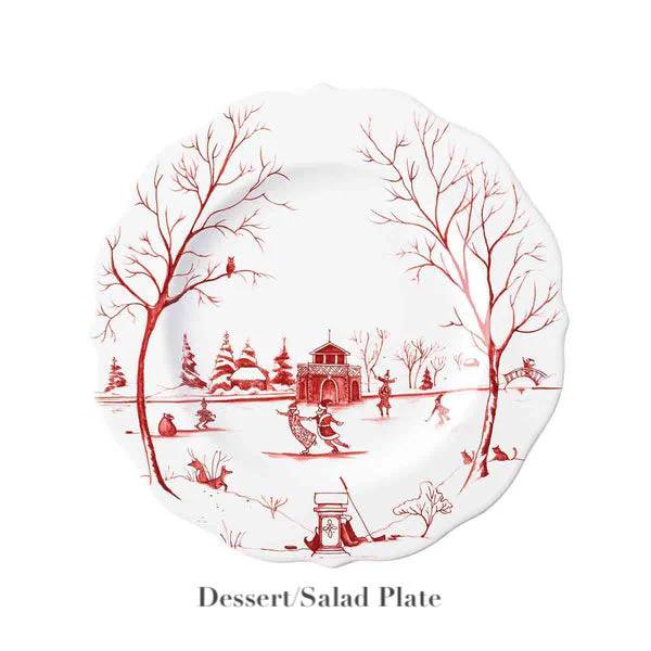 Country Estate Winter Frolic Ruby Dinnerware Collection - Image 3