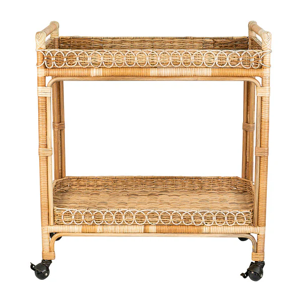 Provence Rattan Bar Cart - Image 2