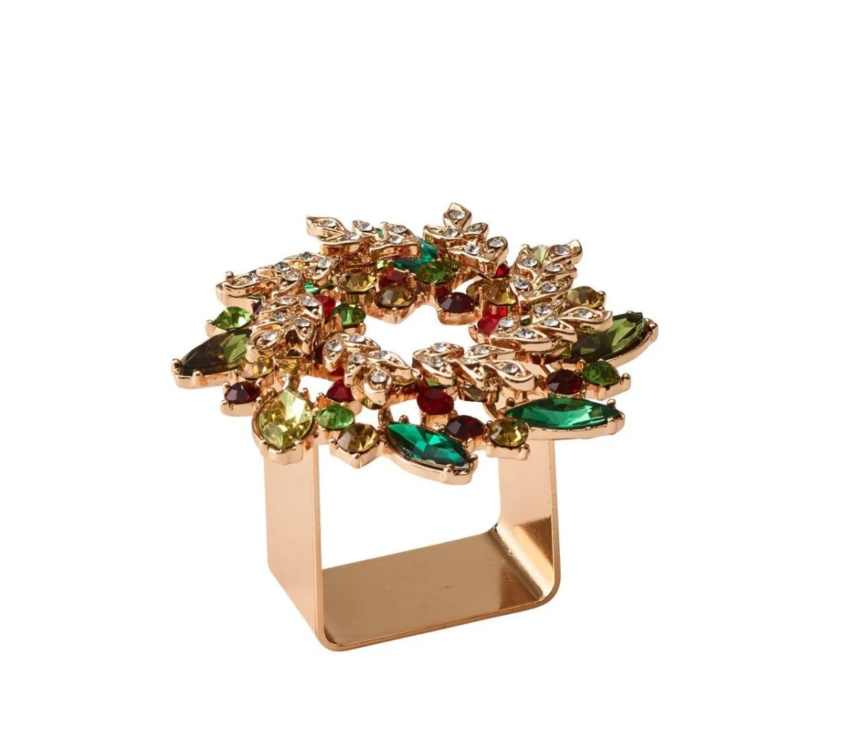 Gem Wreath Napkin Ring Set - Image 4