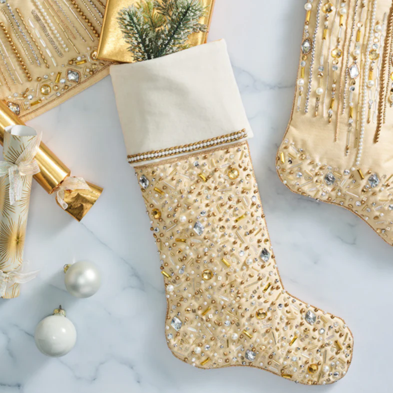 Gilded Spray Gold and Crystal Stocking - Image 2