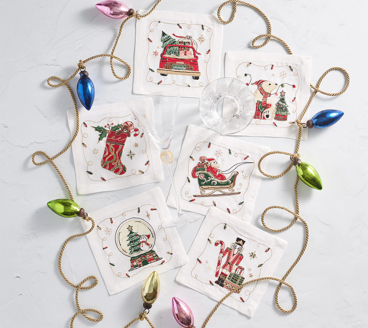 Holly Jolly Cocktail Napkin Set - Image 2