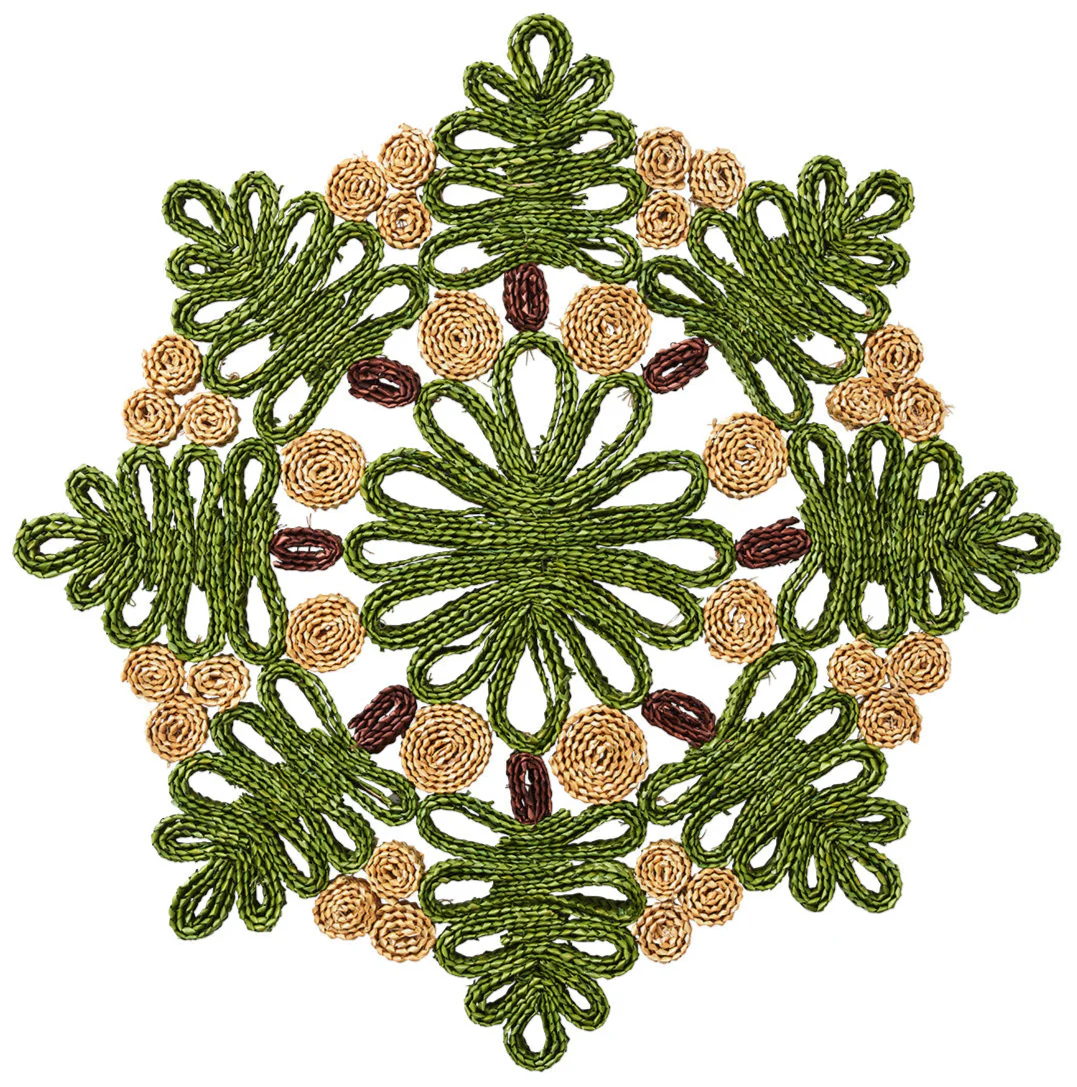 Verve Placemat in Green & Natural