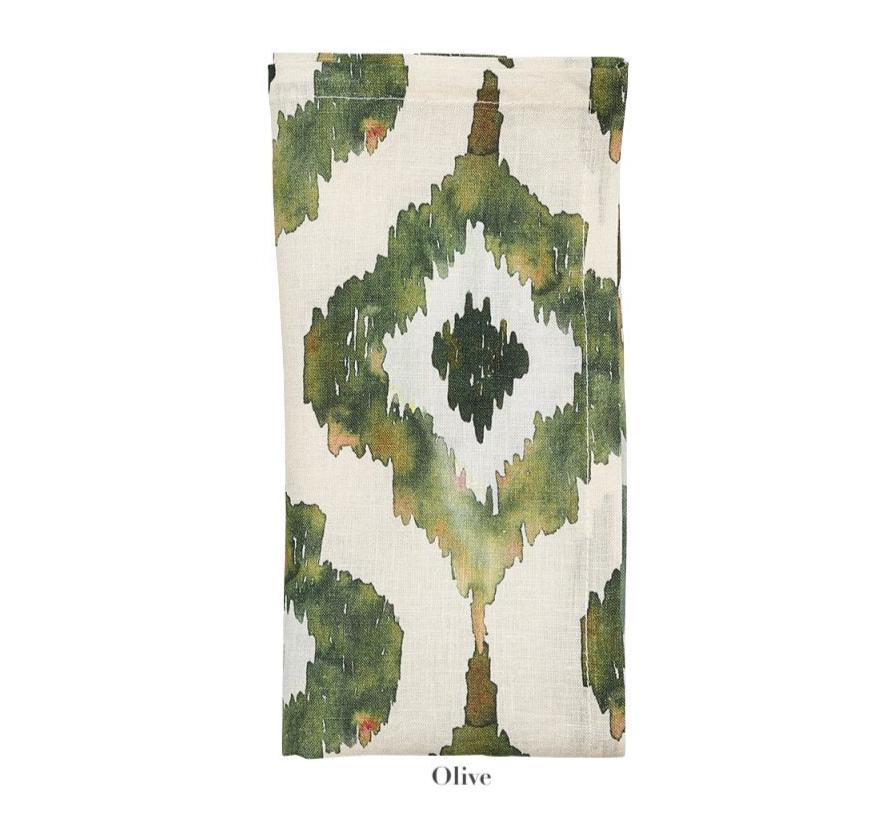 Watercolor Ikat Napkin Set - Image 2