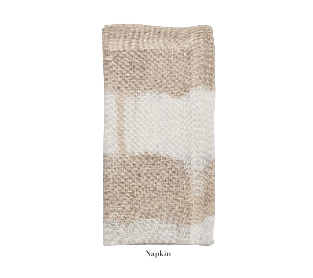 Watercolor Stripe White/Natural Linen Collection - Image 3