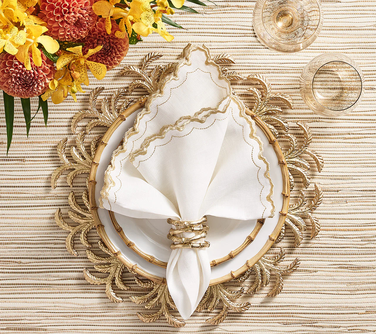 Gold Bamboo Napkin Ring - Image 3