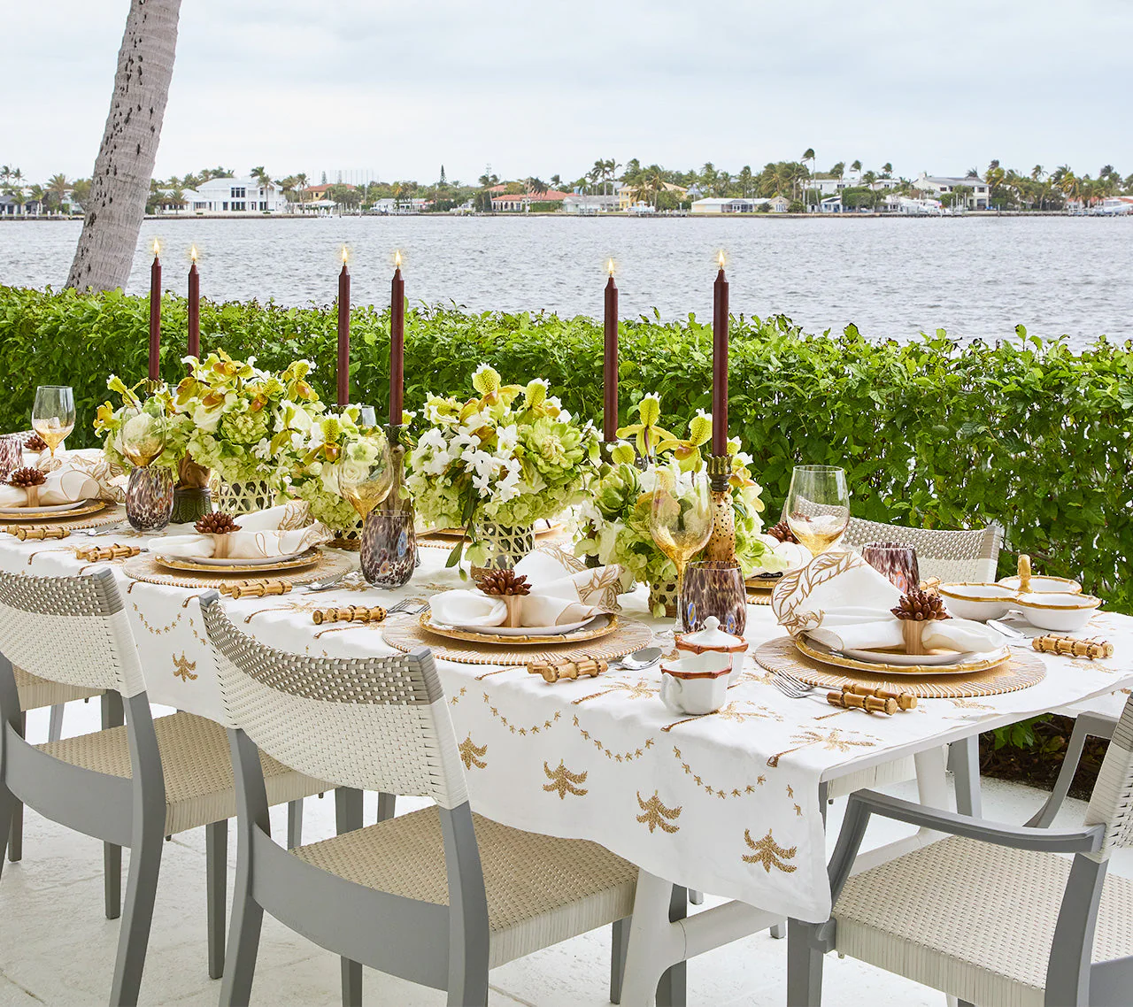 Embroidered Palm Tablecloth - Image 3