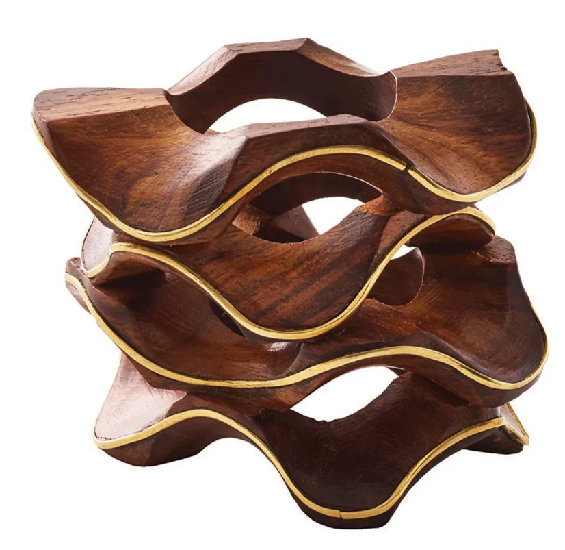 Pavilion Brown/Gold Napkin Ring