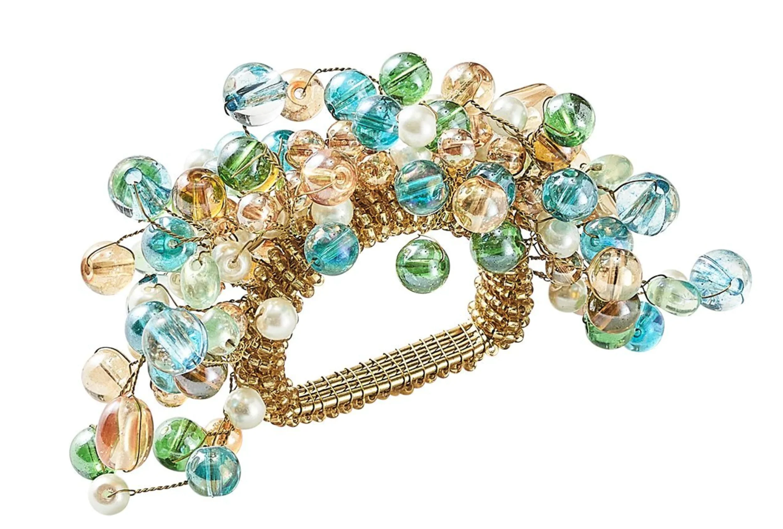 Spritz Natural/Seafoam Napkin Ring