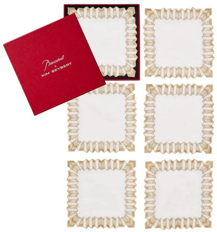 Kim Seybert x Baccarat Etoile Cocktail Napkin Set