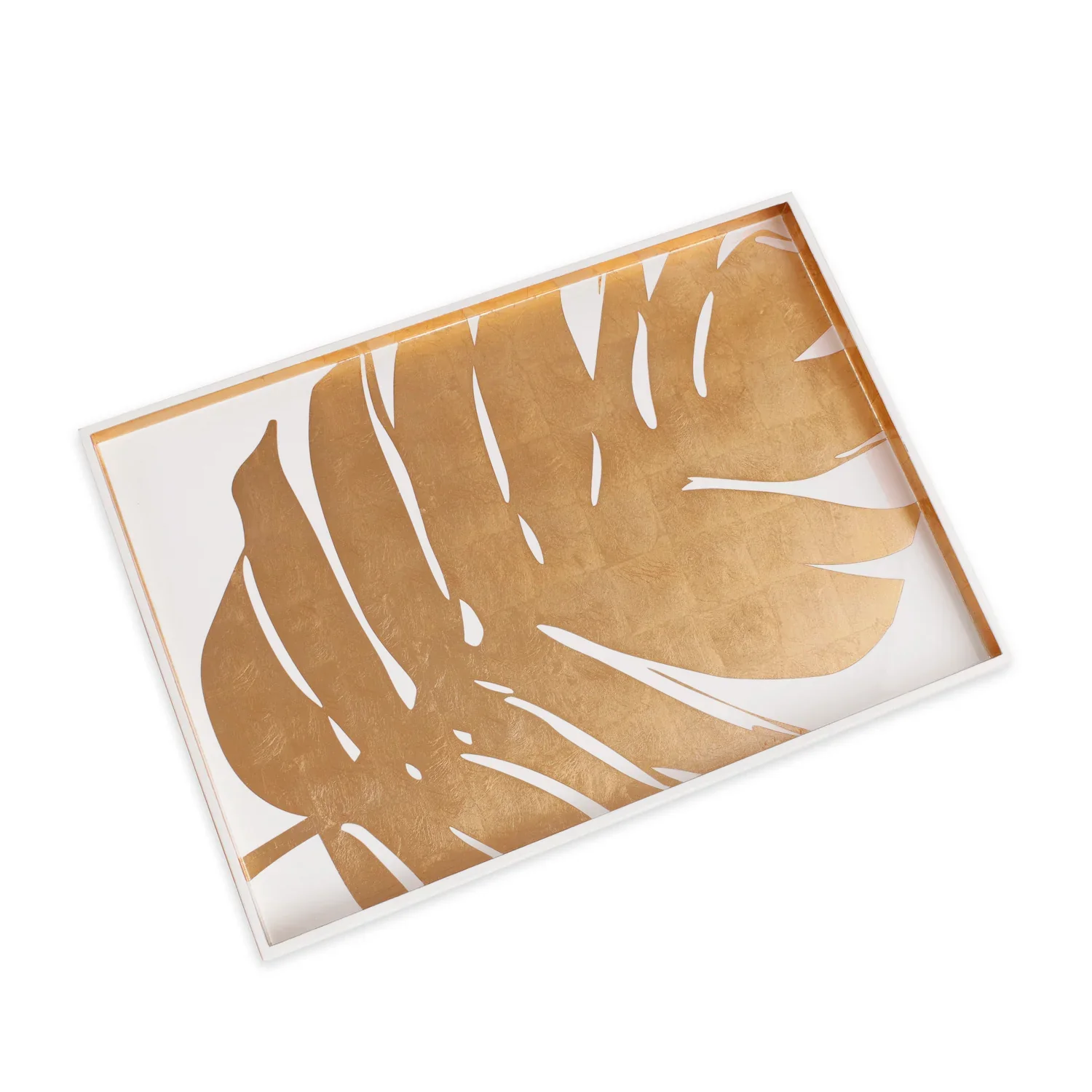 Large Lacquered Philodendron Tray