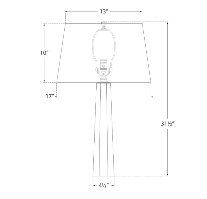 Spire Large Table Lamp, Crystal - Image 2