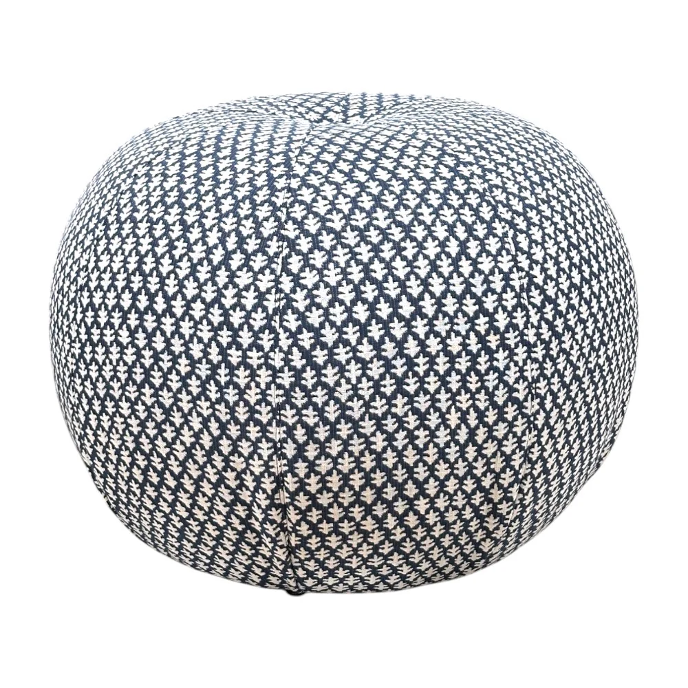 Seabrook Outdoor Ottoman in Burma Indigo