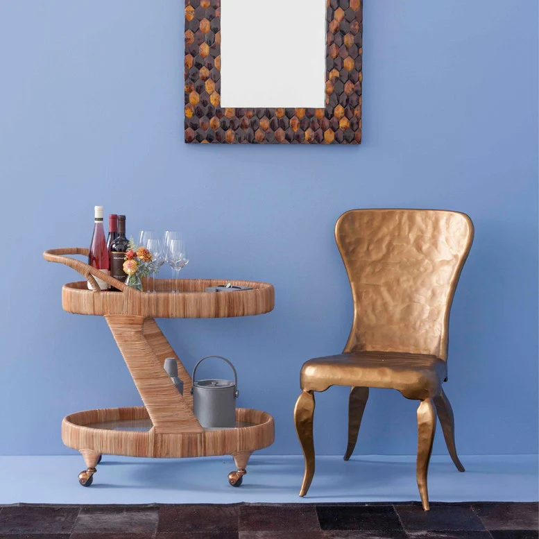 Lulu Retro Rattan Bar Cart - Image 3