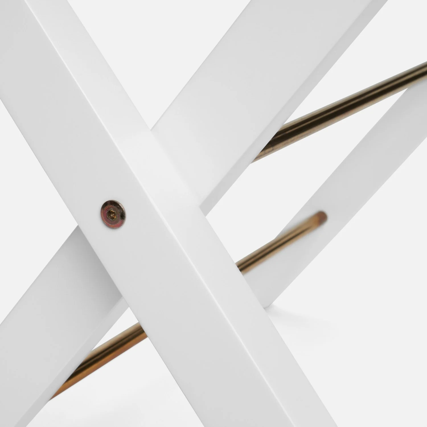 Walvia Luggage Rack, White Duco and Navy Canvas - Image 3