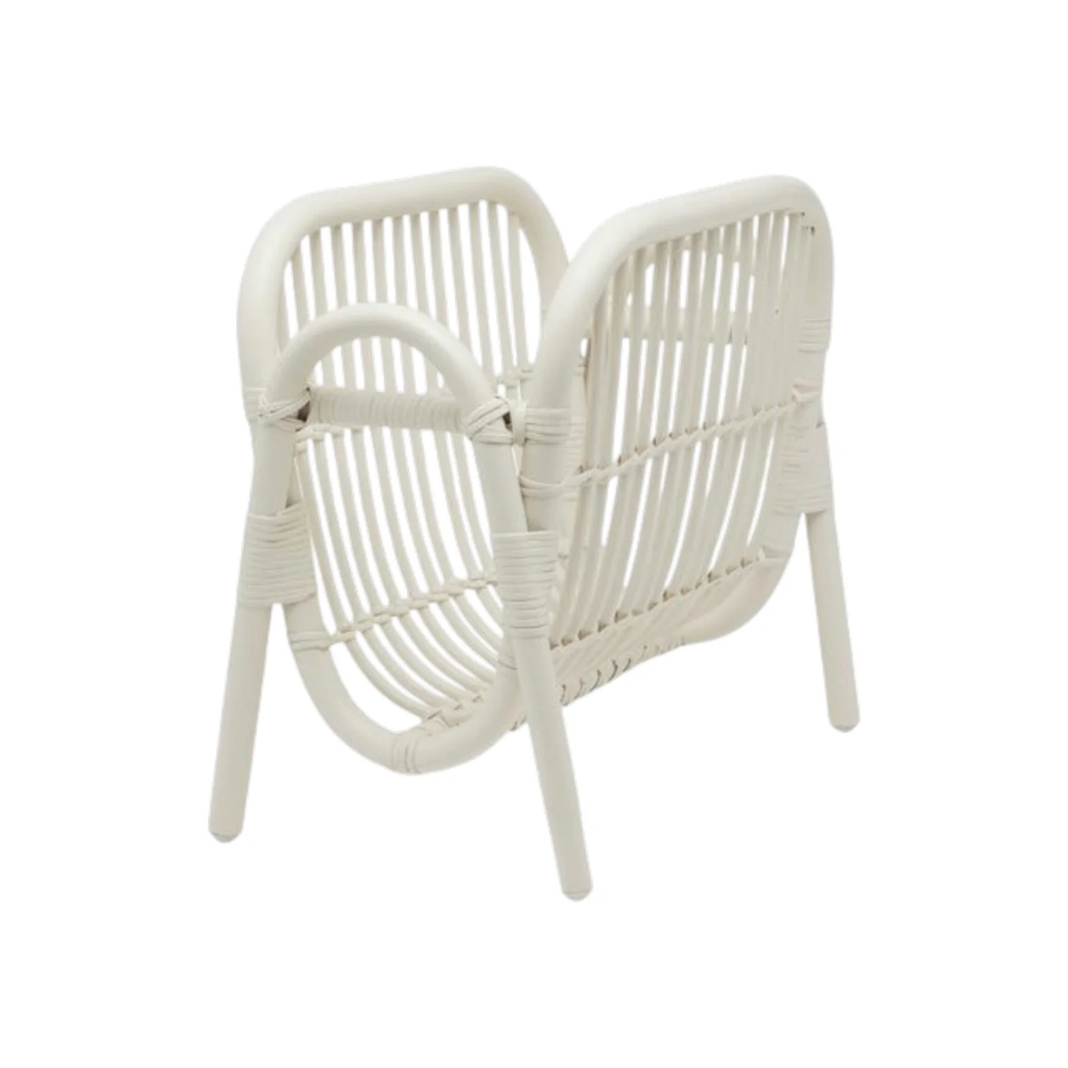 Makassar Magazine Holder, White Rattan - Image 2