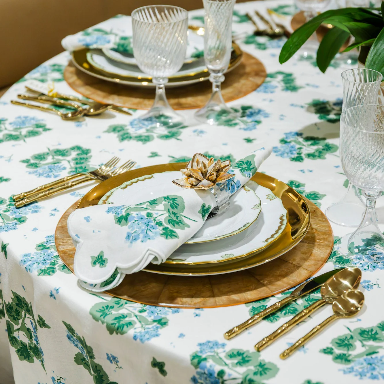Tillett x Matouk Blue Geranium Table Linen Collection - Image 3