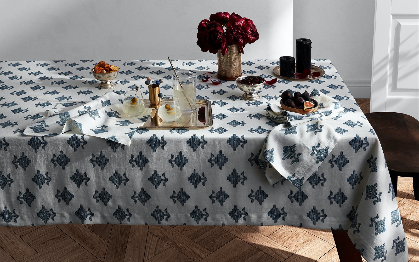 Rubia Navy Placemats, Set of 4 - Image 2