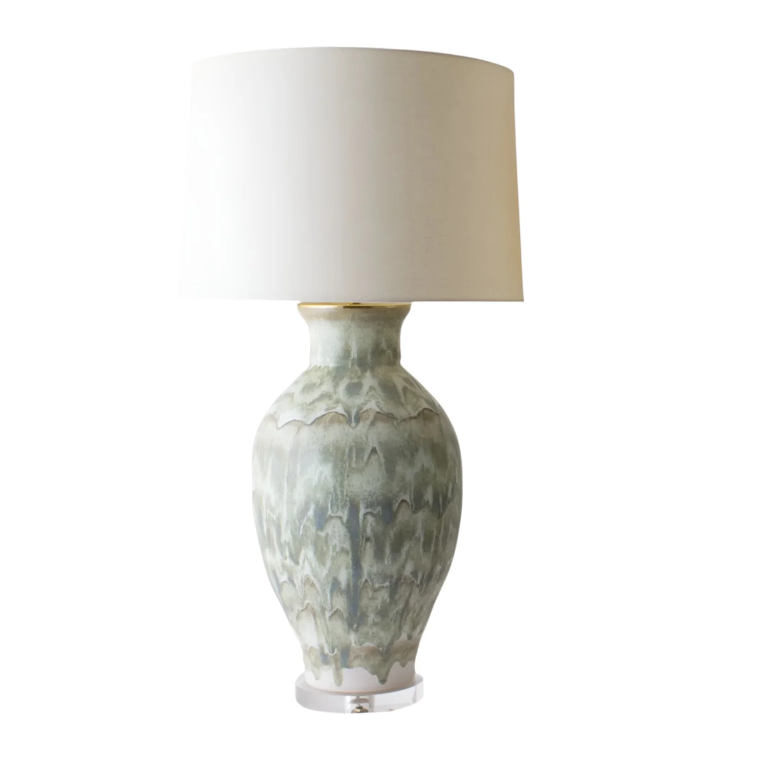 Matagorda Lamp in Green Drip