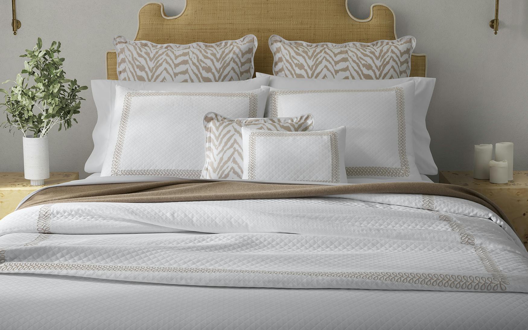 Astor Braid Matelassé Bedding Collection, Dune - Image 3