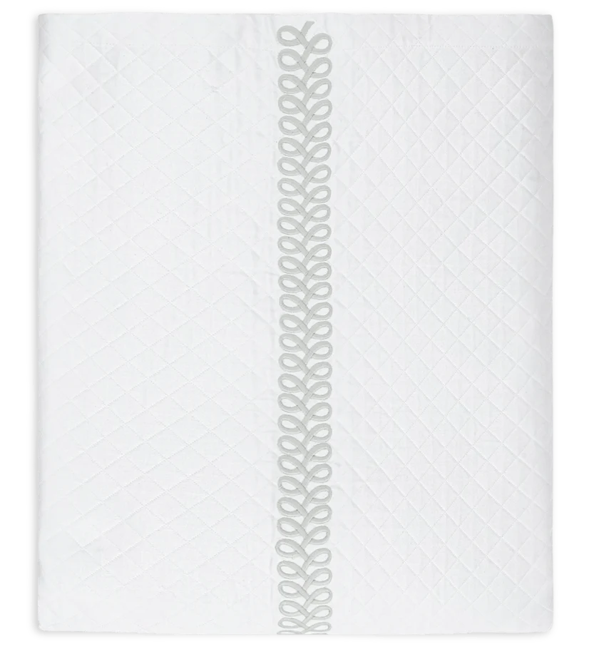 Astor Braid Matelassé Bedding Collection, Silver