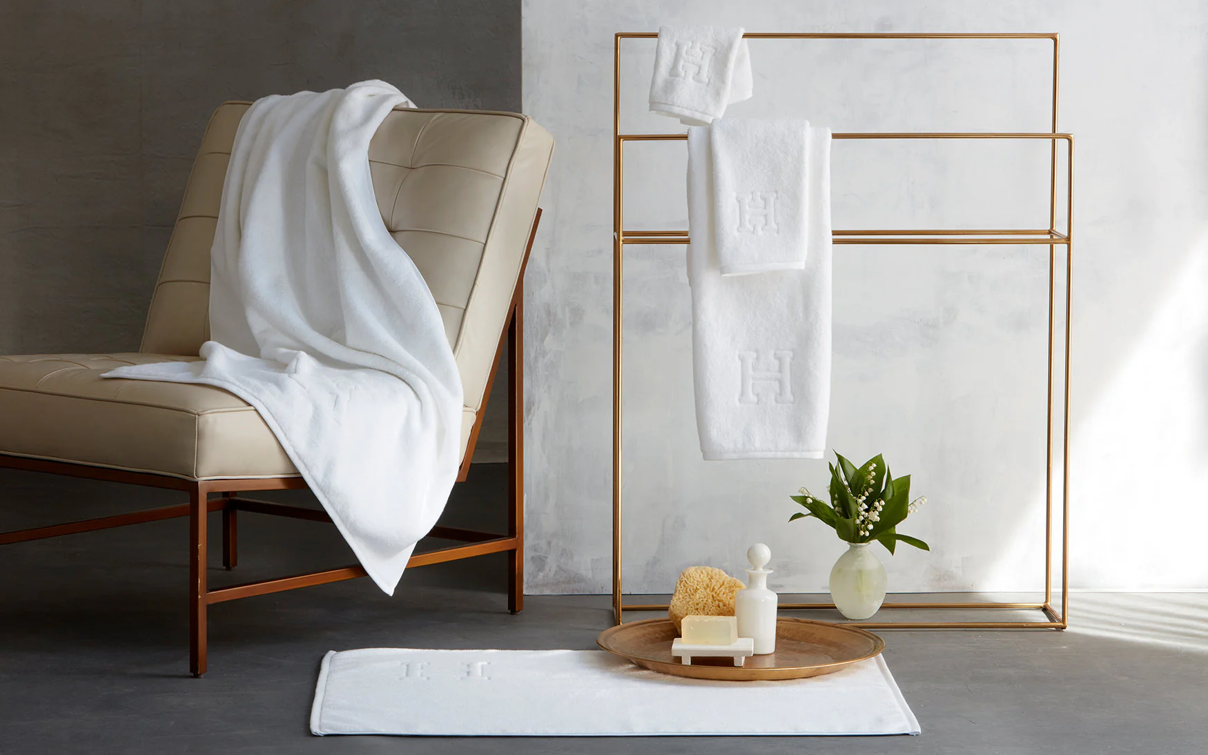 Auberge Monogram Bath Towels - Image 23