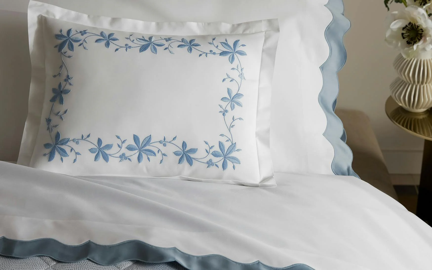 Lorelei Bedding Collection, Hazy Blue - Image 7