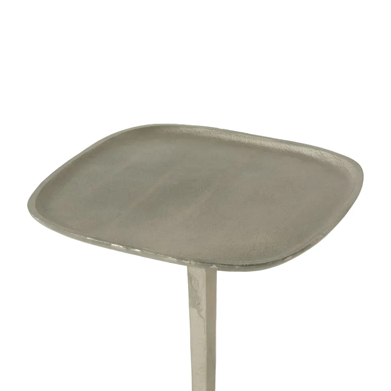 Brenna Drinks Table, Antique Silver - Image 3