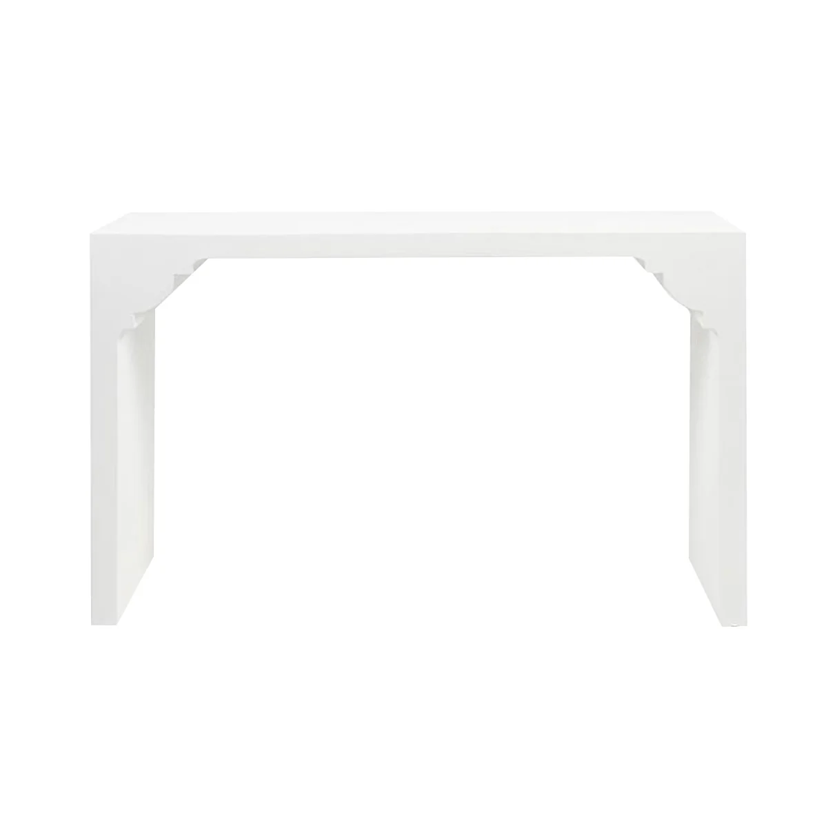 Felton Designer White Console in Faux Jute