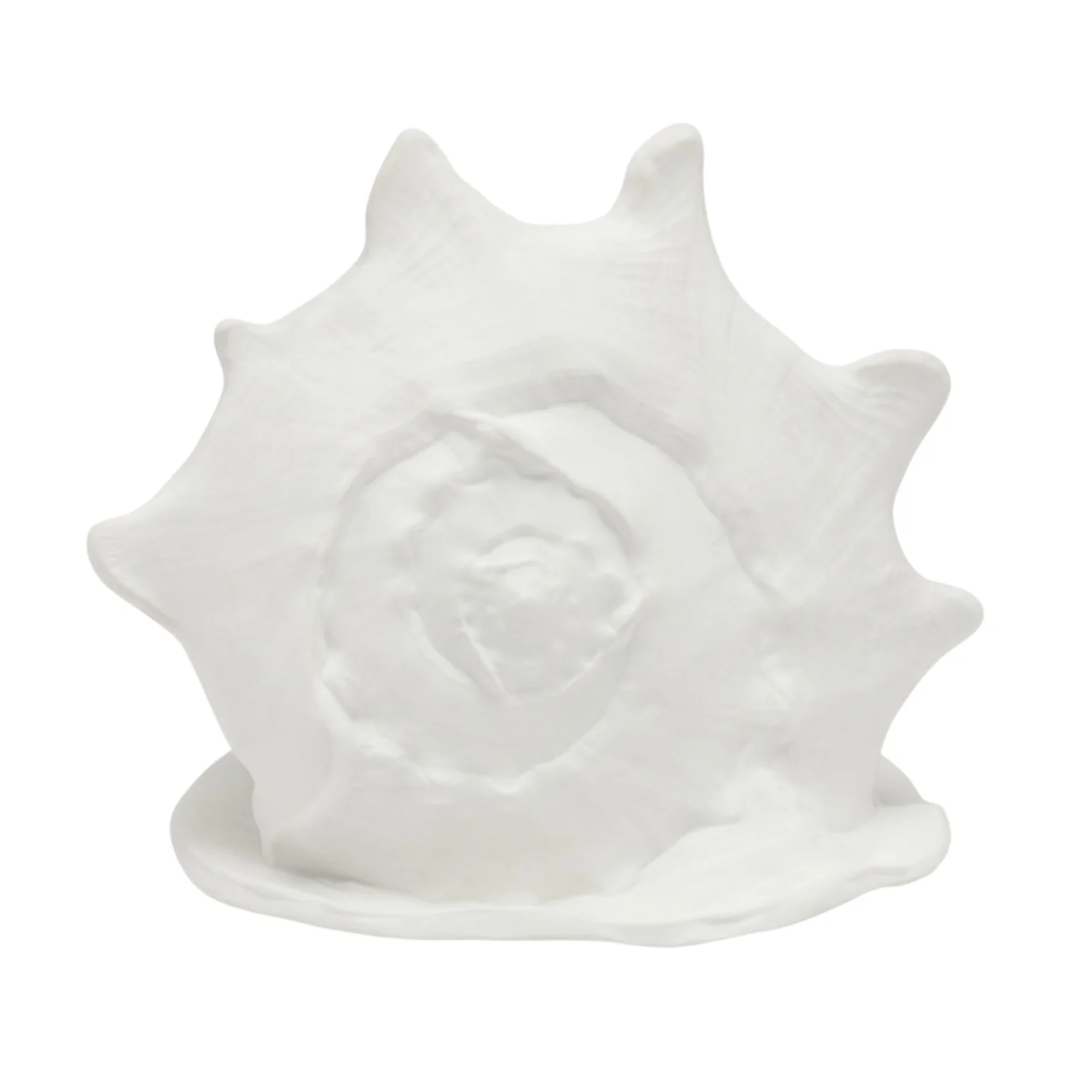Large Gian Conch Shell in White Porcelain