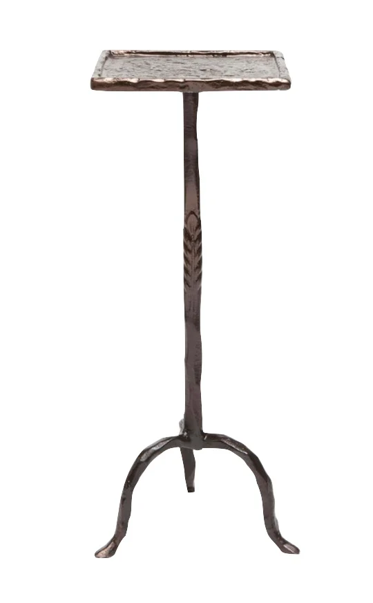 Maddy Bronze Twisted Iron Side Table