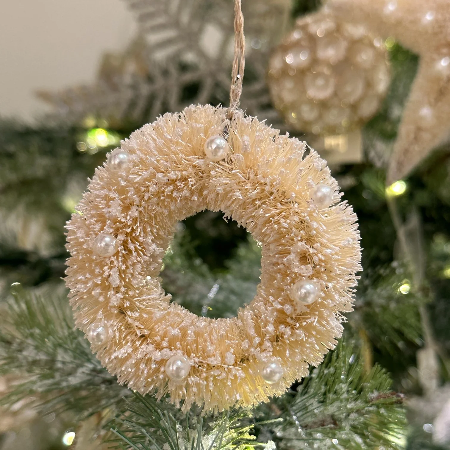 Mini Bottlebrush Wreath Ornament - Image 2
