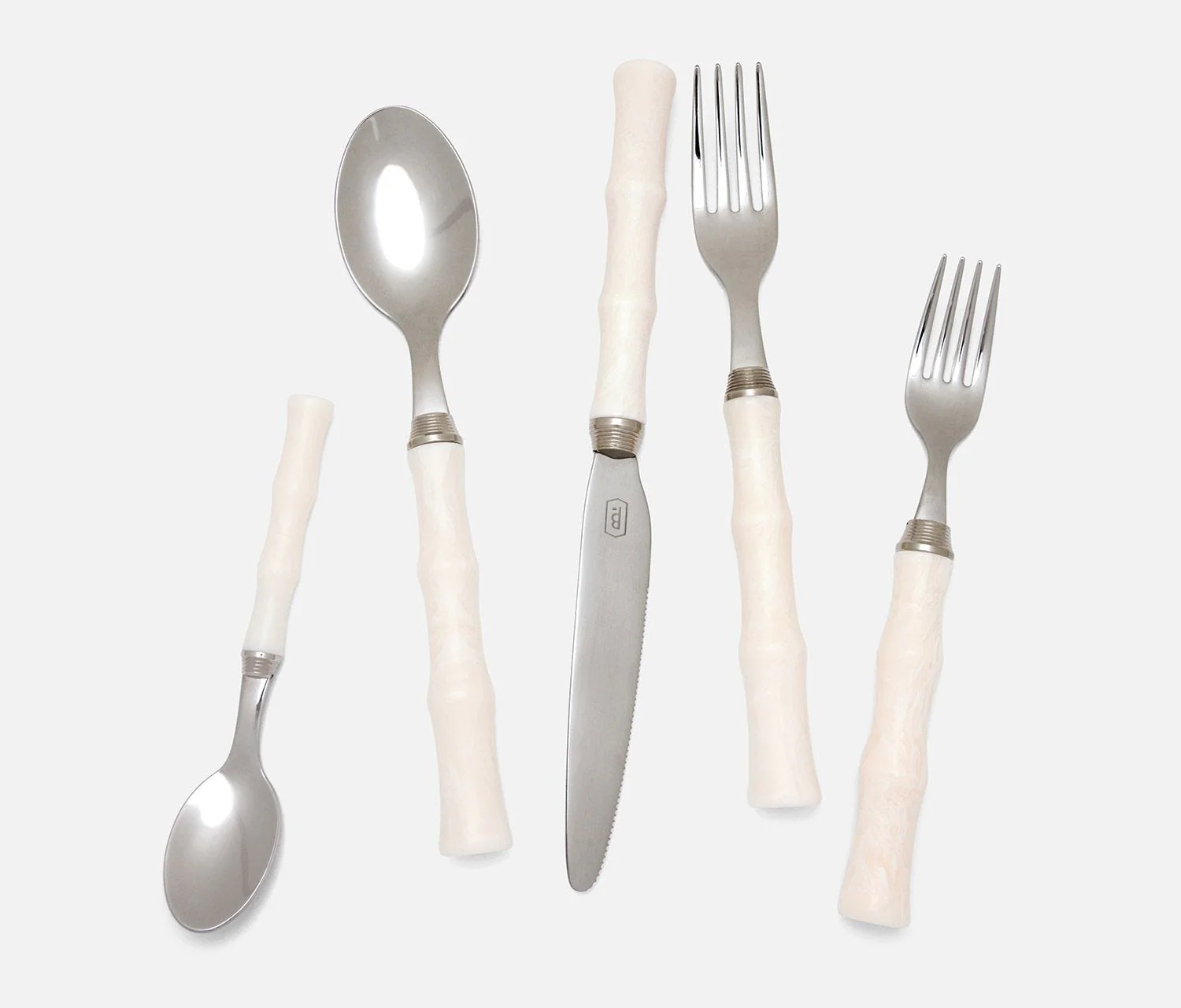 Montecito Acrylic Ivory 5 Piece Flatware Set - Image 3