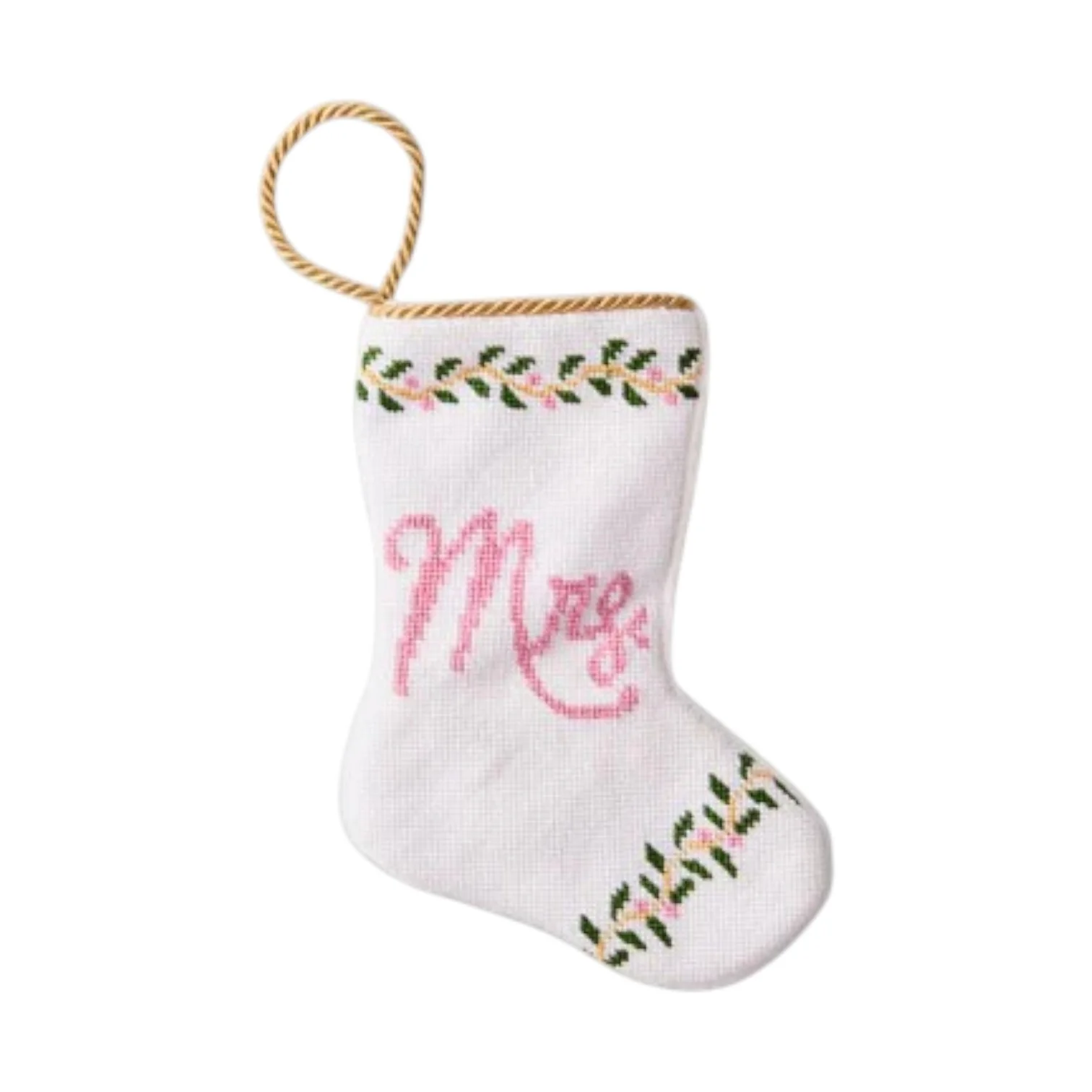 Mrs. Needle Point Stocking