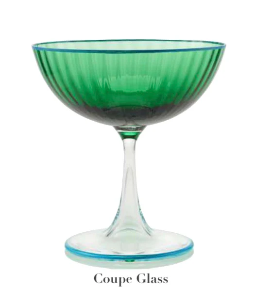 Murano Striped Green Drinkware Collection - Image 5