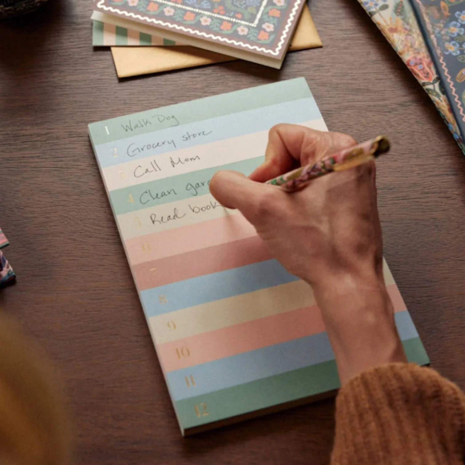 Muted Numbered Color Block Memo Notepad - Image 2